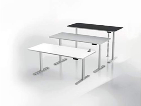 kerkmann Table de bureau assis-debout Move 3 Premium, blanc