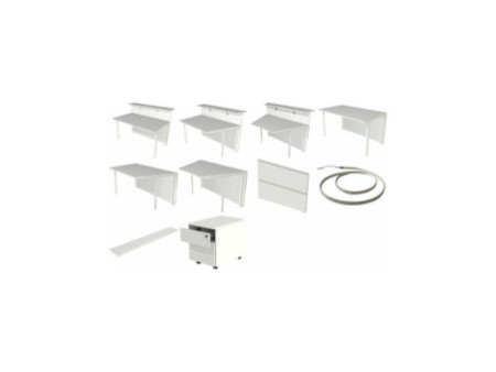 kerkmann Comptoir de base Atlantis 3, blanc/graphite