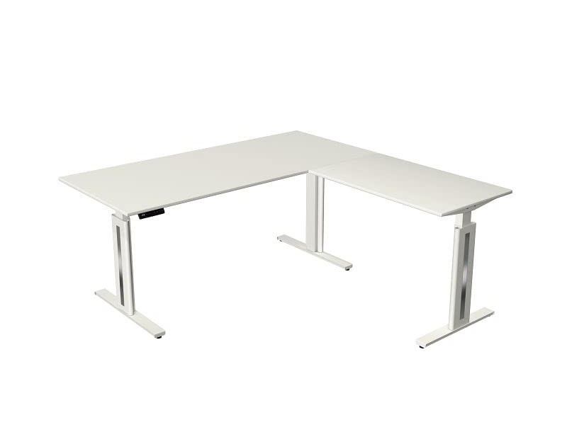 kerkmann Table de bureau assis-debout Move 3 fresh, blanc