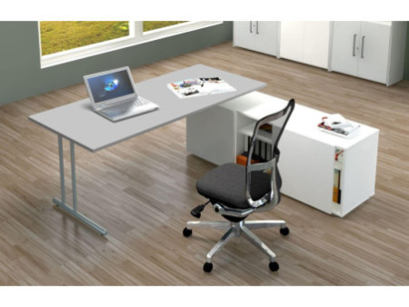 kerkmann Poste de travail complet Start Up, gris clair