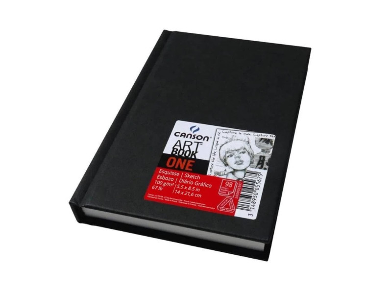 CANSON Carnet de dessin ARTBOOK ONE, 140 x 216 mm, noir