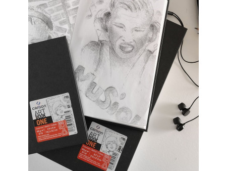 CANSON Carnet de dessin ARTBOOK ONE, 279 x 356 mm, noir