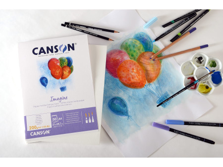 CANSON Bloc à dessin Imagine, format A1, 200 g/m2