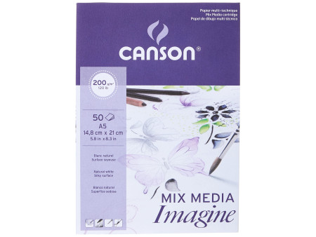 CANSON Bloc à dessin Imagine, format A5, 200 g/m2