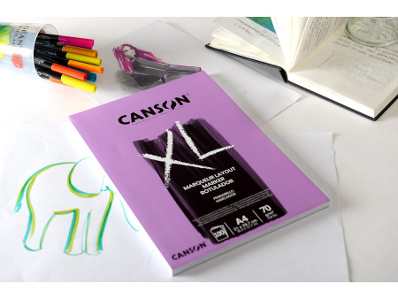 CANSON Bloc croquis et études 'XL MARKER', 70 g/m2, A4
