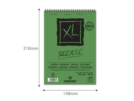 CANSON Bloc croquis et études 'XL DESSIN RECYCLE', A5