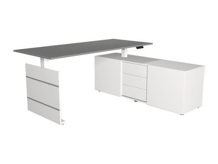 kerkmann Poste de travail complet Move 3, blanc/gris clair