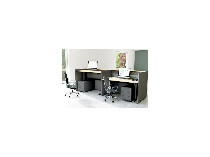 kerkmann Comptoir Marino up & down, grand, anthracite/chêne