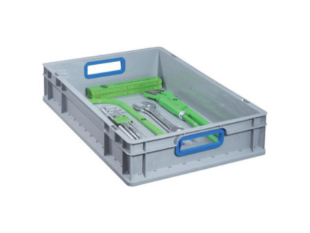 allit Bac de rangement ProfiPlus EuroBox 612, gris/bleu