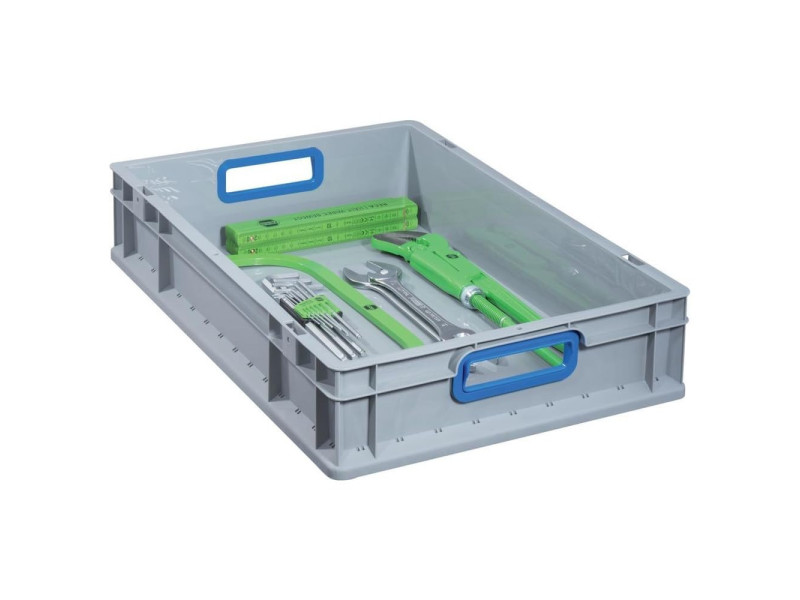 allit Bac de rangement ProfiPlus EuroBox 617, gris/bleu
