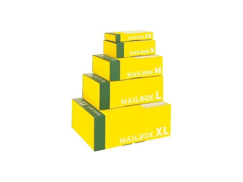 smartboxpro Carton d'expédition MAIL BOX, taille: XS, jaune