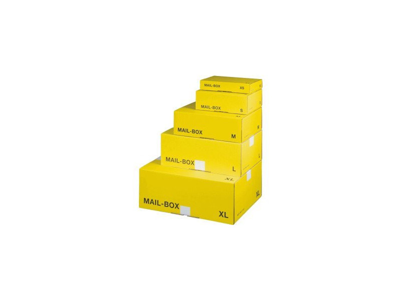 smartboxpro Carton d'expédition MAIL BOX, taille: S, jaune