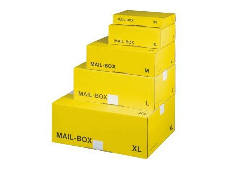 smartboxpro Carton d'expédition MAIL BOX, taille: L, jaune