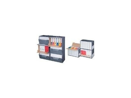 smartboxpro Conteneur d'archives, gris, couvercle perforé
