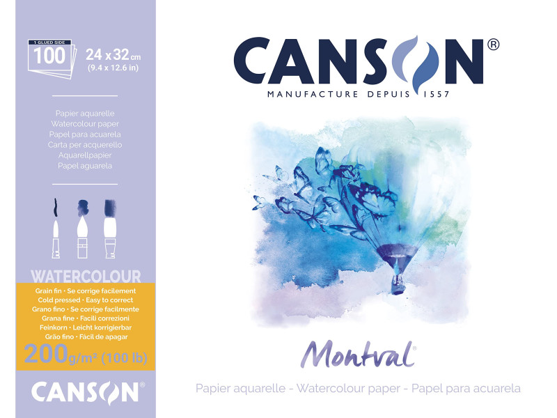 CANSON Bloc papier dessin 'Montval', 240 x 320 mm, 200 g/m2