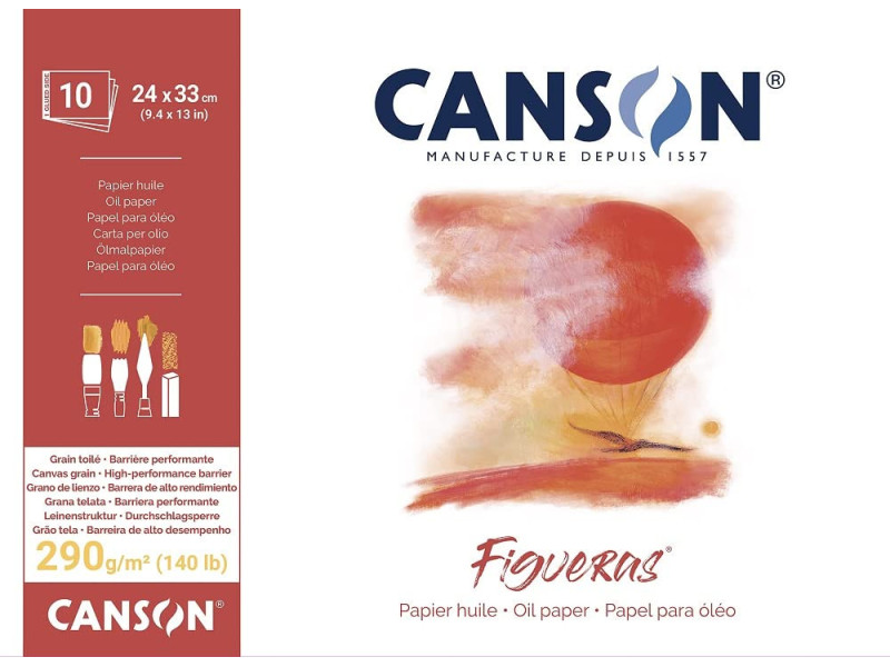 CANSON Bloc papier dessin 'Figueras', 330 x 240 mm, 290 g/m2