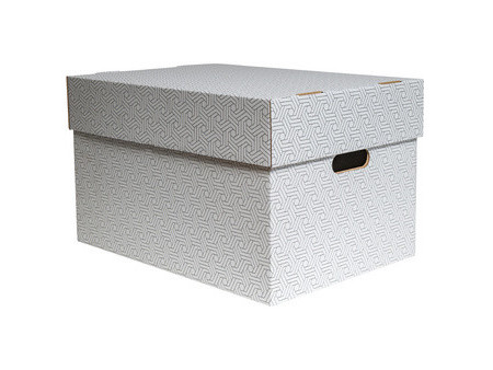 SMARTBOXPRO Boîte de rangement, grand, blanc/gris