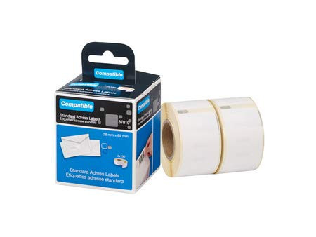 rillstab Rouleau d'étiquettes, 89 x 36 mm, blanc