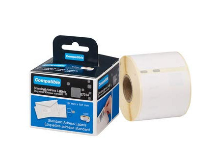 rillstab Rouleau d'étiquettes, 101 x 54 mm, blanc