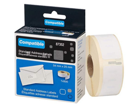 rillstab Rouleau d'étiquettes, 57 x 32 mm, permanent, blanc