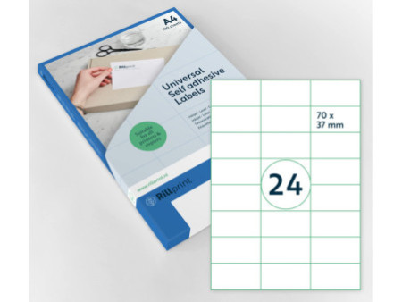 rillprint Etiquette universelle, 70 x 37 mm, blanc
