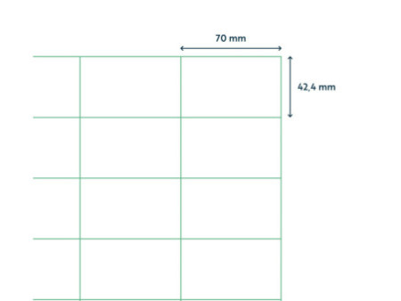 rillprint Etiquette universelle, 70 x 42,4 mm, blanc