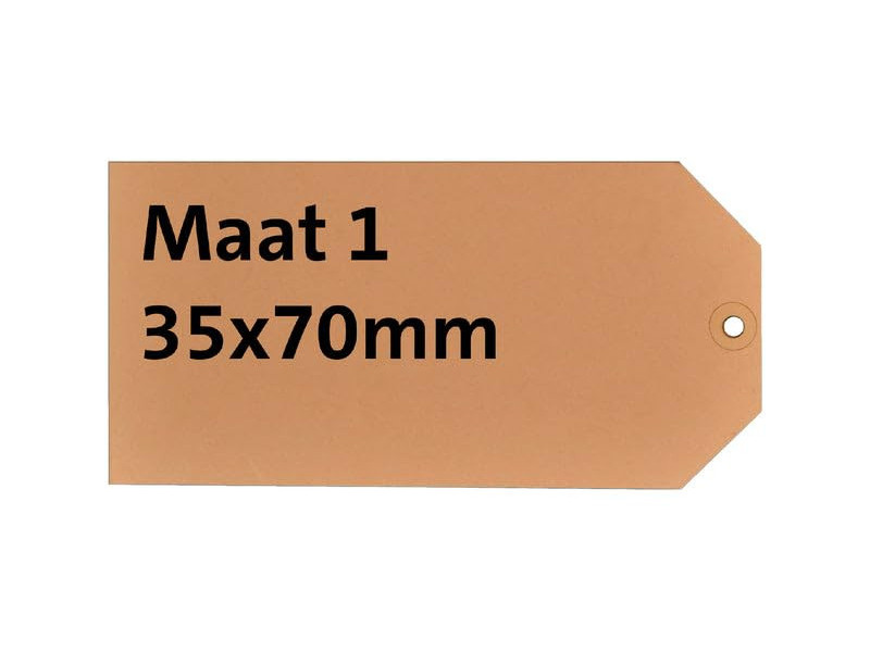rillprint Étiquette à suspendre, 35 x 70 mm, marron kraft