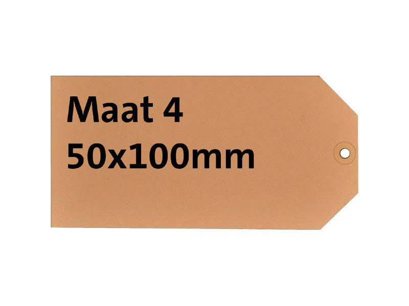 rillprint Étiquette à suspendre, 50 x 100 mm, marron kraft