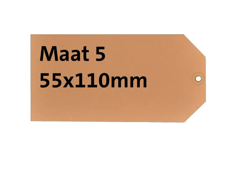 rillprint Étiquette à suspendre, 55 x 110 mm, marron kraft