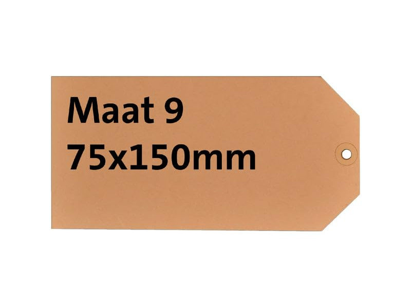 rillprint Étiquette à suspendre, 75 x 150 mm, marron kraft