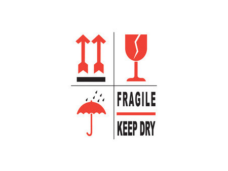 rillprint Étiquette d'avertissement 'FRAGILE/KEEP DRY'