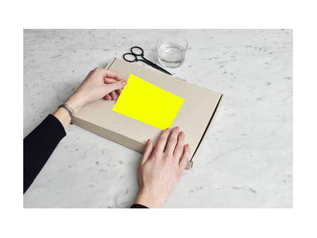 rillprint Étiquette fluorescente, 210 x 297 mm, jaune