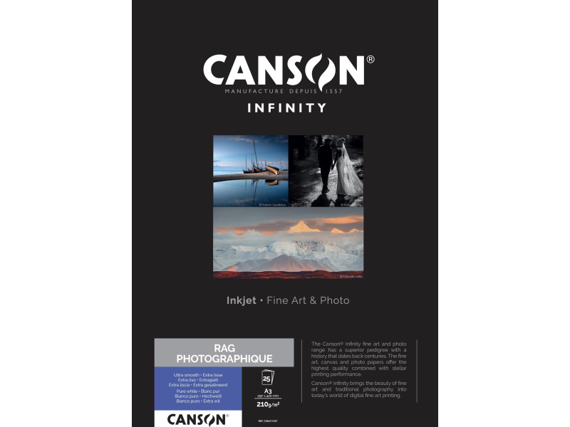 CANSON INFINITY Papier photo Rag Photographique, 210 g/m2,