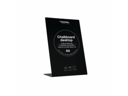 EUROPEL Ardoise de table L-Standard, A6, noir