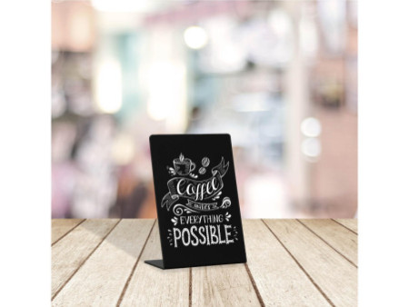 EUROPEL Ardoise de table L-Standard, A6, noir