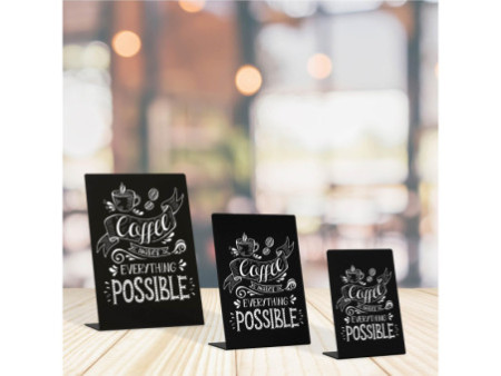 EUROPEL Ardoise de table L-Standard, A6, noir