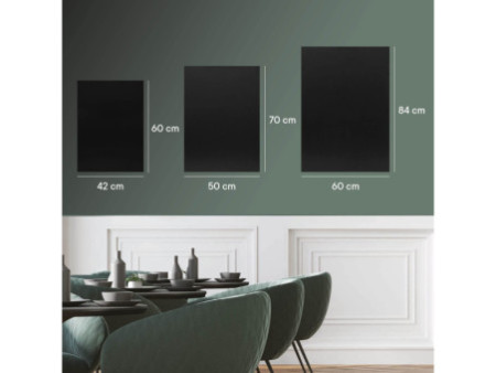 EUROPEL Ardoise sans cadre, 500 x 700 mm, noir
