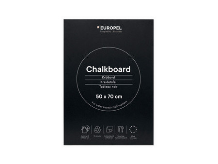 EUROPEL Ardoise sans cadre, 500 x 1.000 mm, noir