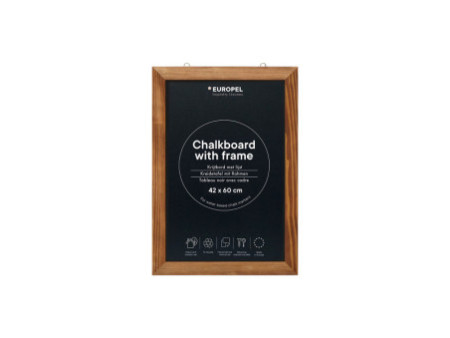 EUROPEL Ardoise avec cadre en bois, 420 x 600 mm, naturel