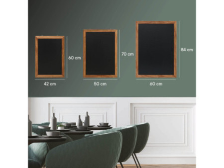 EUROPEL Ardoise avec cadre en bois, 500 x 700 mm, naturel