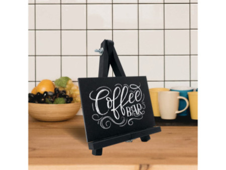 EUROPEL Ardoise de table mini avec chevalet, noir