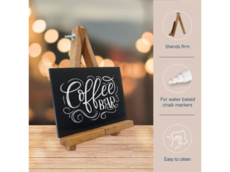 EUROPEL Ardoise de table MINI avec chevalet, naturel