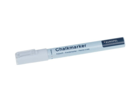 EUROPEL Marqueur craie 3 mm, étui de 8, blanc
