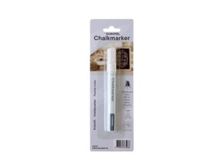 EUROPEL Marqueur craie 3 mm, blister de 1, blanc