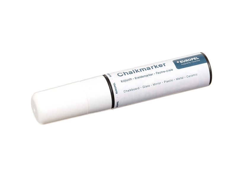 EUROPEL Marqueur craie 15 mm, blister de 1, blanc