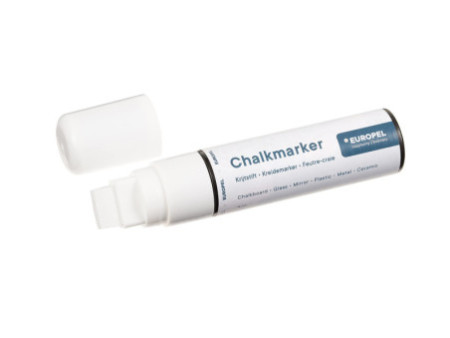 EUROPEL Marqueur craie 15 mm, blister de 1, blanc