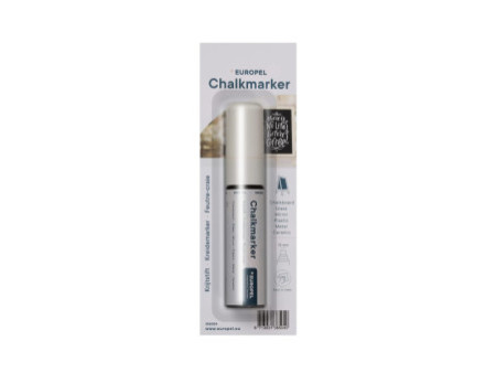 EUROPEL Marqueur craie 15 mm, blister de 1, blanc