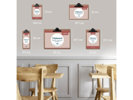 EUROPEL Porte-menu à pince, A4 paysage, naturel