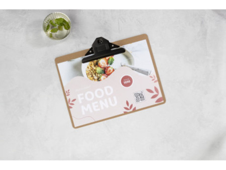 EUROPEL Porte-menu à pince, A4 paysage, naturel