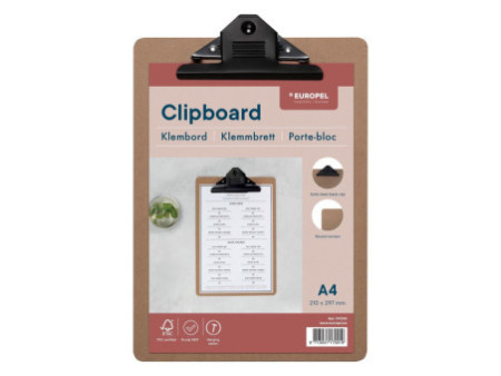 EUROPEL Porte-menu à pince, A4, naturel